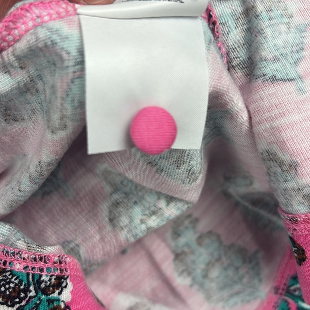 Boden Swing Jersey Dress Pink Artisan Bloom Sleeveless  Women 16-18 NO WAIST TIE - Picture 9 of 13